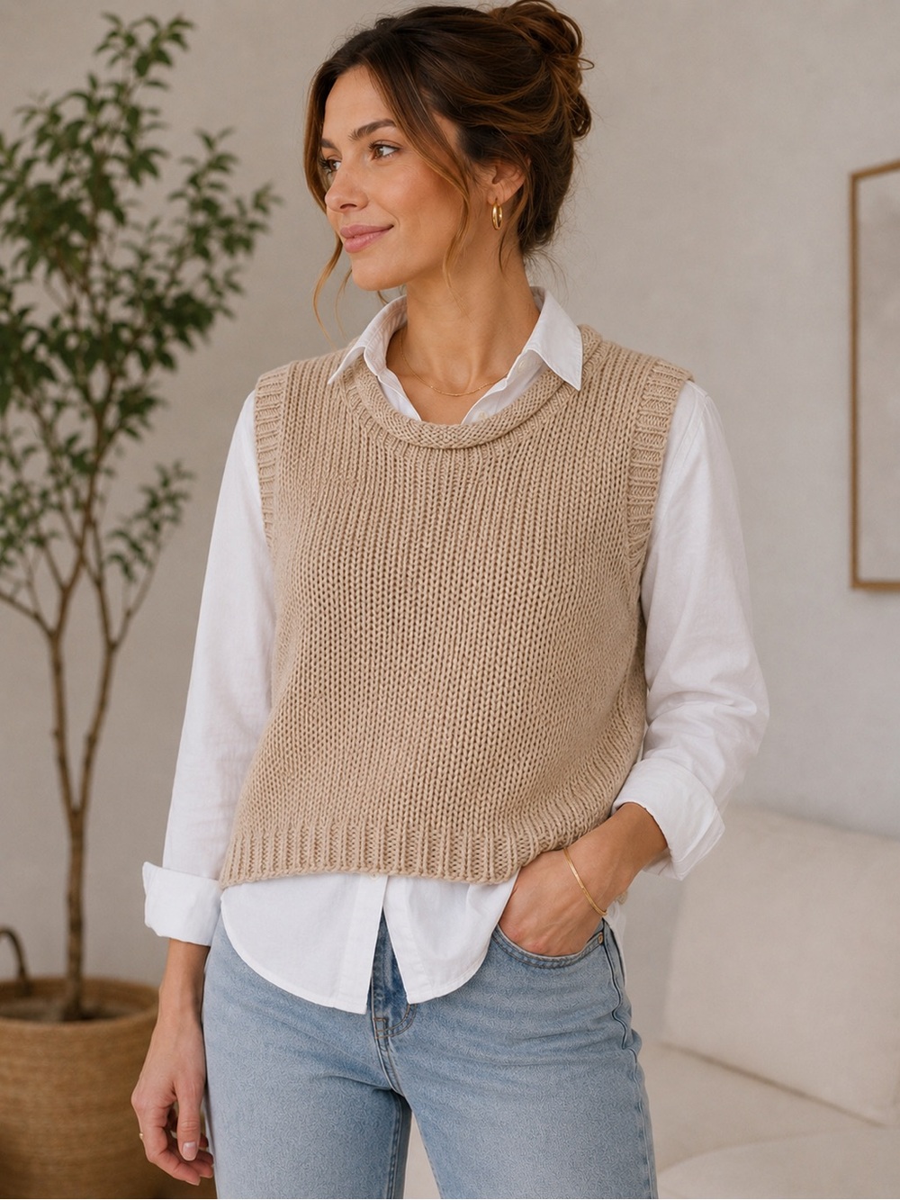 Polo by Ralph Lauren Linen-Cotton Sleeveless Sweater Tank